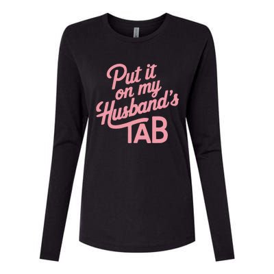 Put It On My HusbandS Tab Womens Cotton Relaxed Long Sleeve T-Shirt