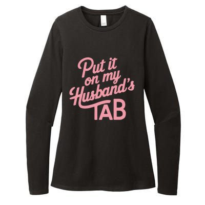 Put It On My HusbandS Tab Womens CVC Long Sleeve Shirt