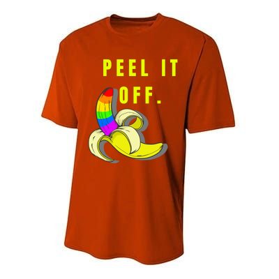 Peel It Off Banana Lesbian Gay Ice Lgbt Pride Funny Gift Performance Sprint T-Shirt