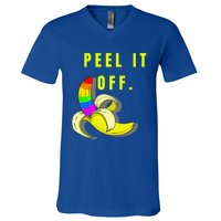 Peel It Off Banana Lesbian Gay Ice Lgbt Pride Funny Gift V-Neck T-Shirt