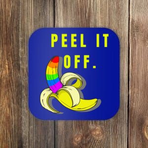 Peel It Off Banana Lesbian Gay Ice Lgbt Pride Funny Gift Coaster