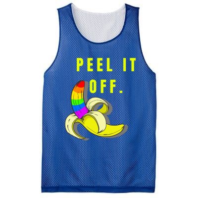 Peel It Off Banana Lesbian Gay Ice Lgbt Pride Funny Gift Mesh Reversible Basketball Jersey Tank