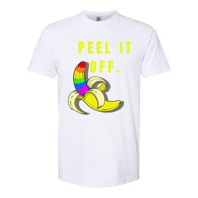 Peel It Off Banana Lesbian Gay Ice Lgbt Pride Funny Gift Softstyle® CVC T-Shirt