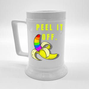 Peel It Off Banana Lesbian Gay Ice Lgbt Pride Funny Gift Beer Stein