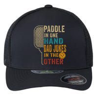 Paddle In One Hand Dad Jokes In The Other Pickleball Funny Flexfit Unipanel Trucker Cap