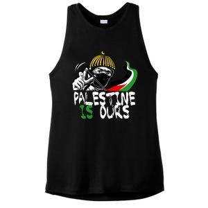 Palestine Is Ours Free Palestine Rights Matter Gift Ladies PosiCharge Tri-Blend Wicking Tank