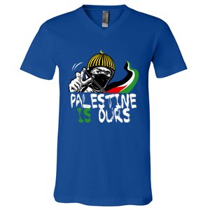 Palestine Is Ours Free Palestine Rights Matter Gift V-Neck T-Shirt