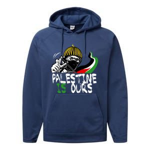 Palestine Is Ours Free Palestine Rights Matter Gift Performance Fleece Hoodie