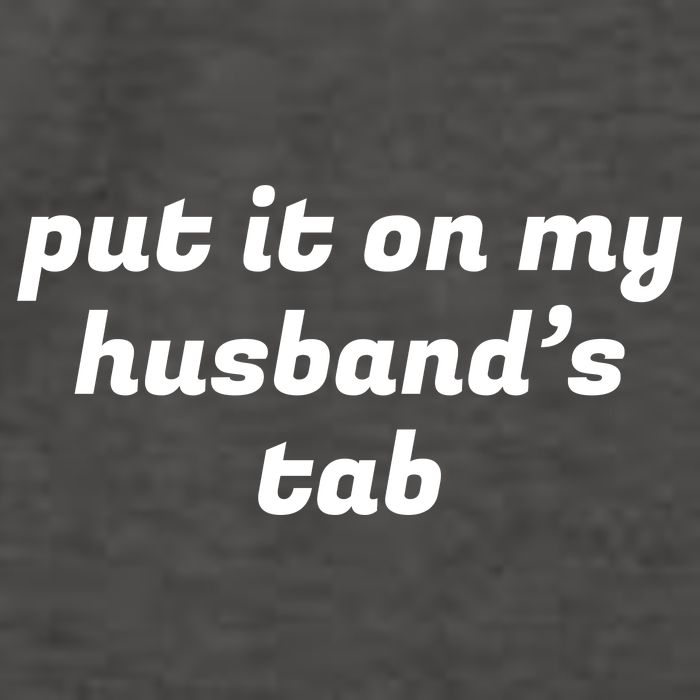 Put It On My Husbands Tab Funny Wifey Wife Vector Backpack