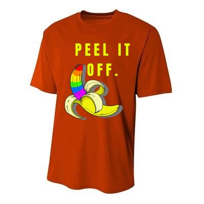 Peel It Off Banana Lesbian Gay Ice Lgbt Pride Gift Performance Sprint T-Shirt