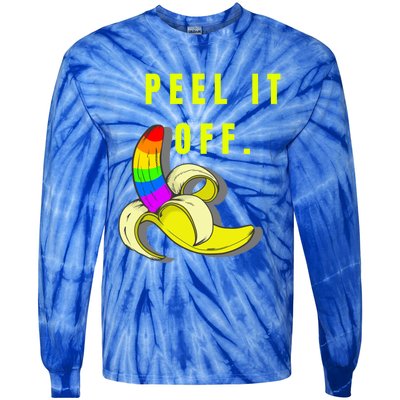 Peel It Off Banana Lesbian Gay Ice Lgbt Pride Gift Tie-Dye Long Sleeve Shirt