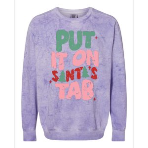 Put It On Santas Tab Retro Christmas Colorblast Crewneck Sweatshirt