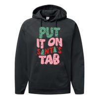 Put It On Santas Tab Retro Christmas Performance Fleece Hoodie