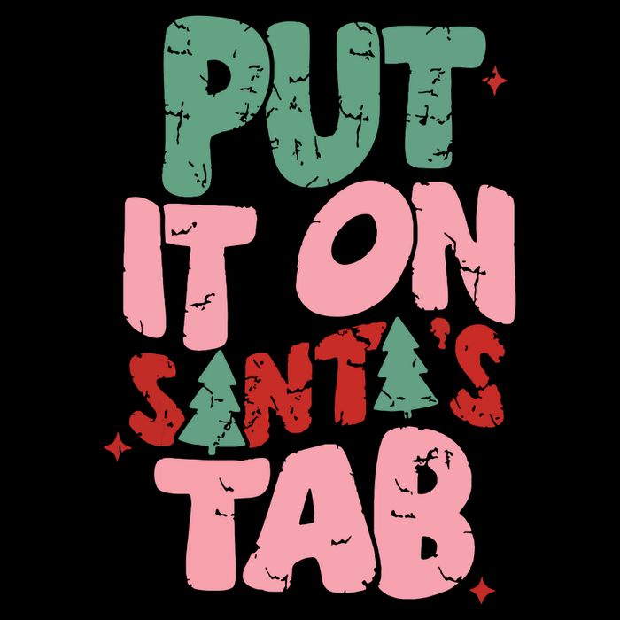 Put It On Santas Tab Retro Christmas 7-Panel Snapback Hat