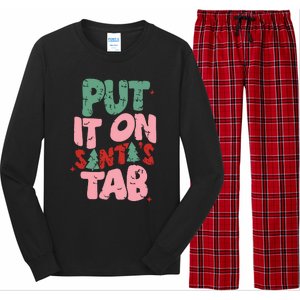 Put It On Santas Tab Retro Christmas Long Sleeve Pajama Set