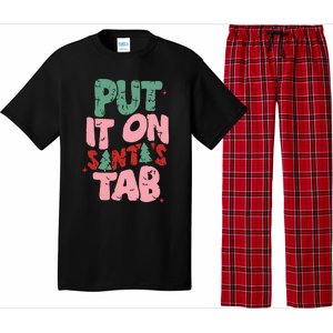 Put It On Santas Tab Retro Christmas Pajama Set