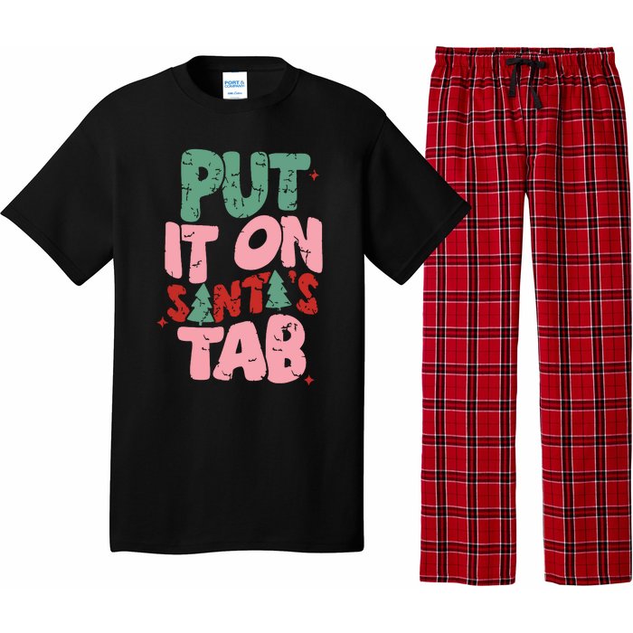 Put It On Santas Tab Retro Christmas Pajama Set