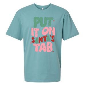 Put It On Santas Tab Retro Christmas Sueded Cloud Jersey T-Shirt