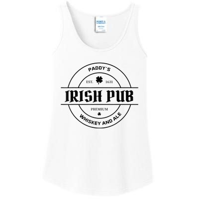 Paddy's Irish Pub Whiskey And Ale St Patrick's Day Ladies Essential Tank