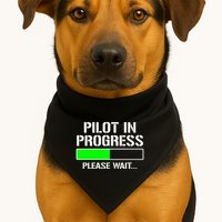Pilot In Progress Funny Flight School Student USA-Made Doggie Bandana