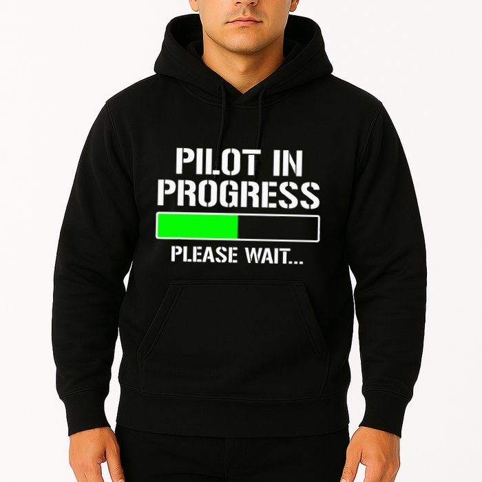 Pilot In Progress Funny Flight School Student Hoodie