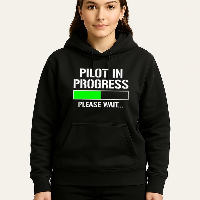 Pilot In Progress Funny Flight School Student Hoodie