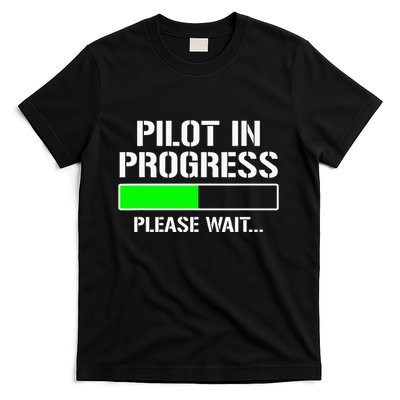Pilot In Progress Funny Flight School Student T-Shirt