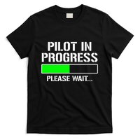 Pilot In Progress Funny Flight School Student T-Shirt