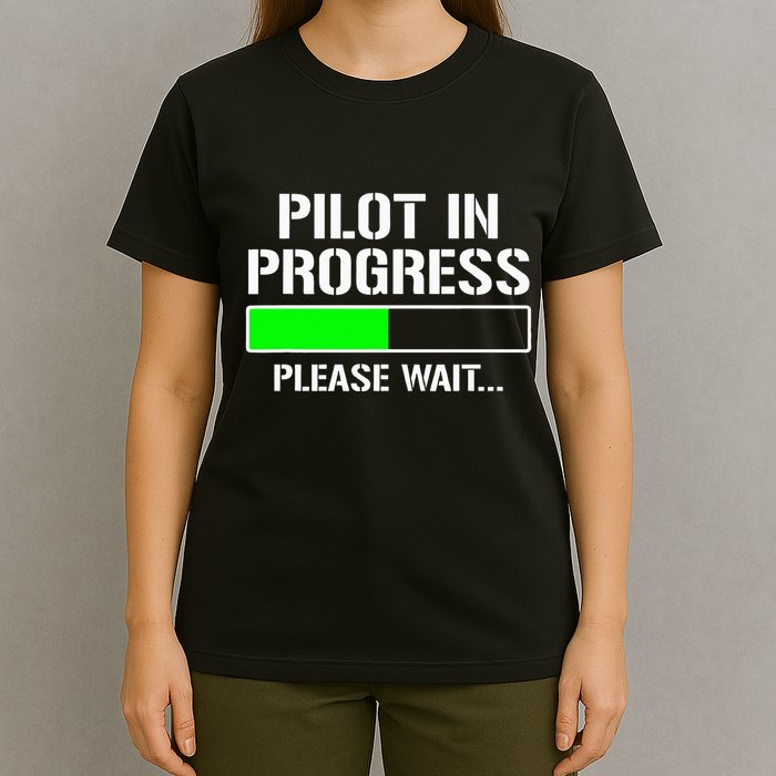 Pilot In Progress Funny Flight School Student T-Shirt