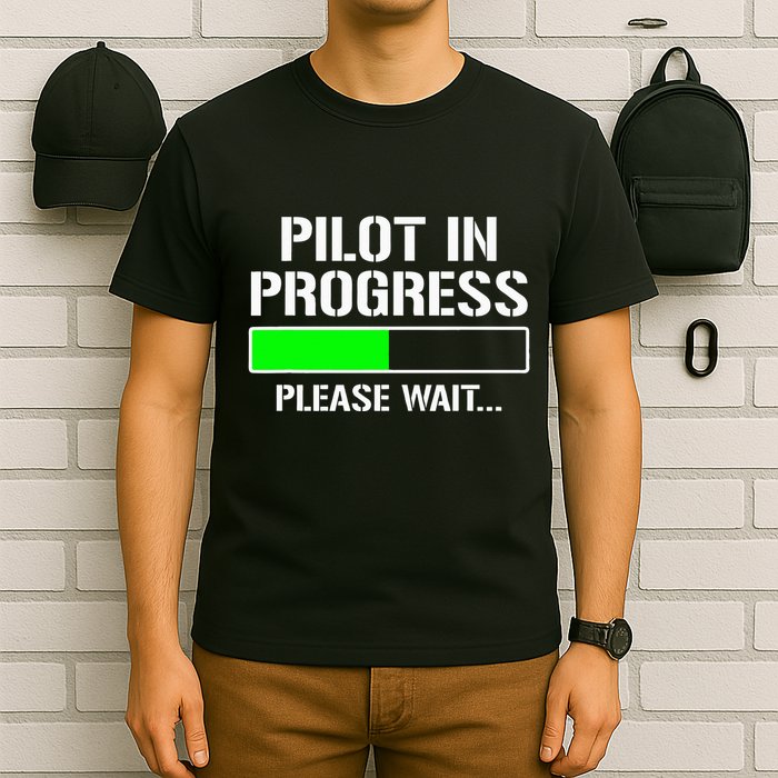 Pilot In Progress Funny Flight School Student T-Shirt