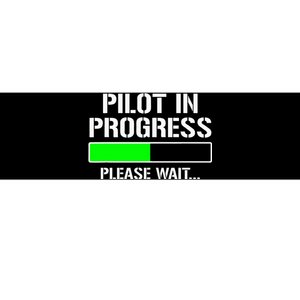 Pilot In Progress Funny Flight School Student Bumper Sticker