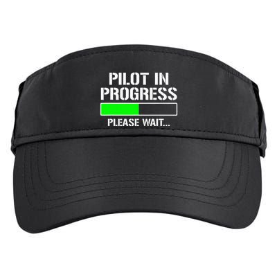 Pilot In Progress Funny Flight School Student Adult Drive Performance Visor