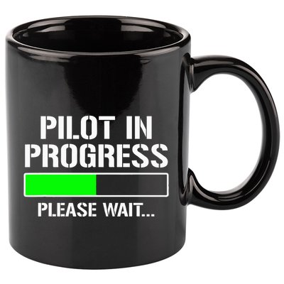Pilot In Progress Funny Flight School Student 11oz C Handle Ceramic Mug