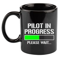 Pilot In Progress Funny Flight School Student 11oz C Handle Ceramic Mug