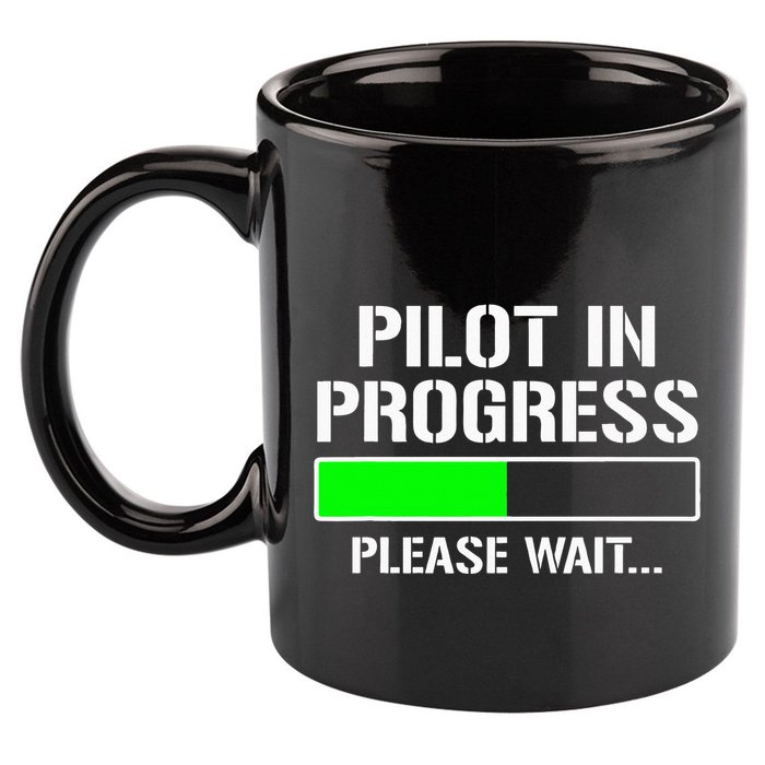Pilot In Progress Funny Flight School Student 11oz C Handle Ceramic Mug