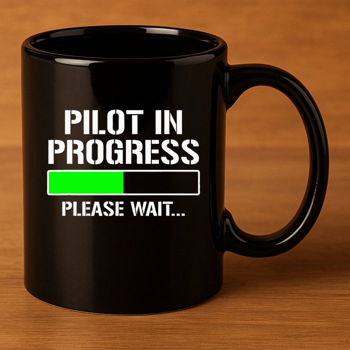 Pilot In Progress Funny Flight School Student 11oz C Handle Ceramic Mug