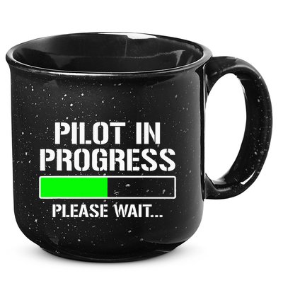 Pilot In Progress Funny Flight School Student 15oz Campfire Ceramic Mug