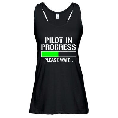 Pilot In Progress Funny Flight School Student Ladies Essential Flowy Tank