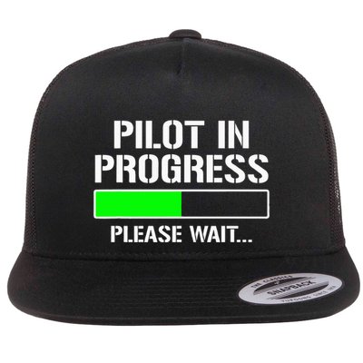 Pilot In Progress Funny Flight School Student Flatbill Hat