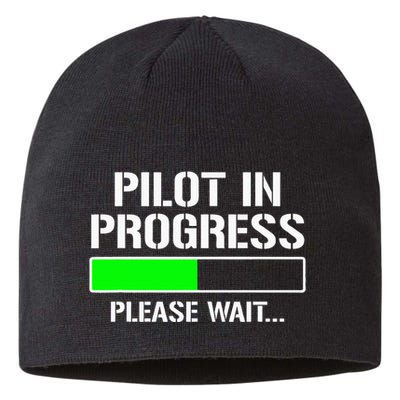 Pilot In Progress Funny Flight School Student Sustainable Beanie