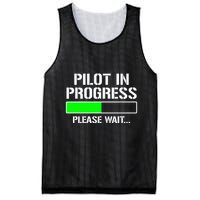 Pilot In Progress Funny Flight School Student Mesh Reversible Basketball Jersey Tank