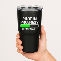 Pilot In Progress Funny Flight School Student Tumbler