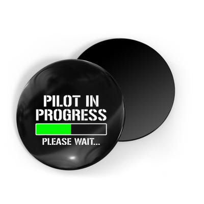Pilot In Progress Funny Flight School Student Magnet
