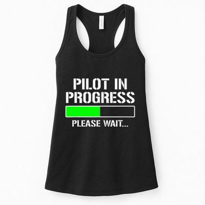 Pilot In Progress Funny Flight School Student Womens Tank Top