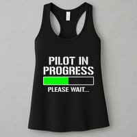 Pilot In Progress Funny Flight School Student Womens Tank Top