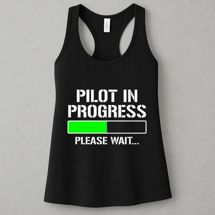 Pilot In Progress Funny Flight School Student Womens Tank Top