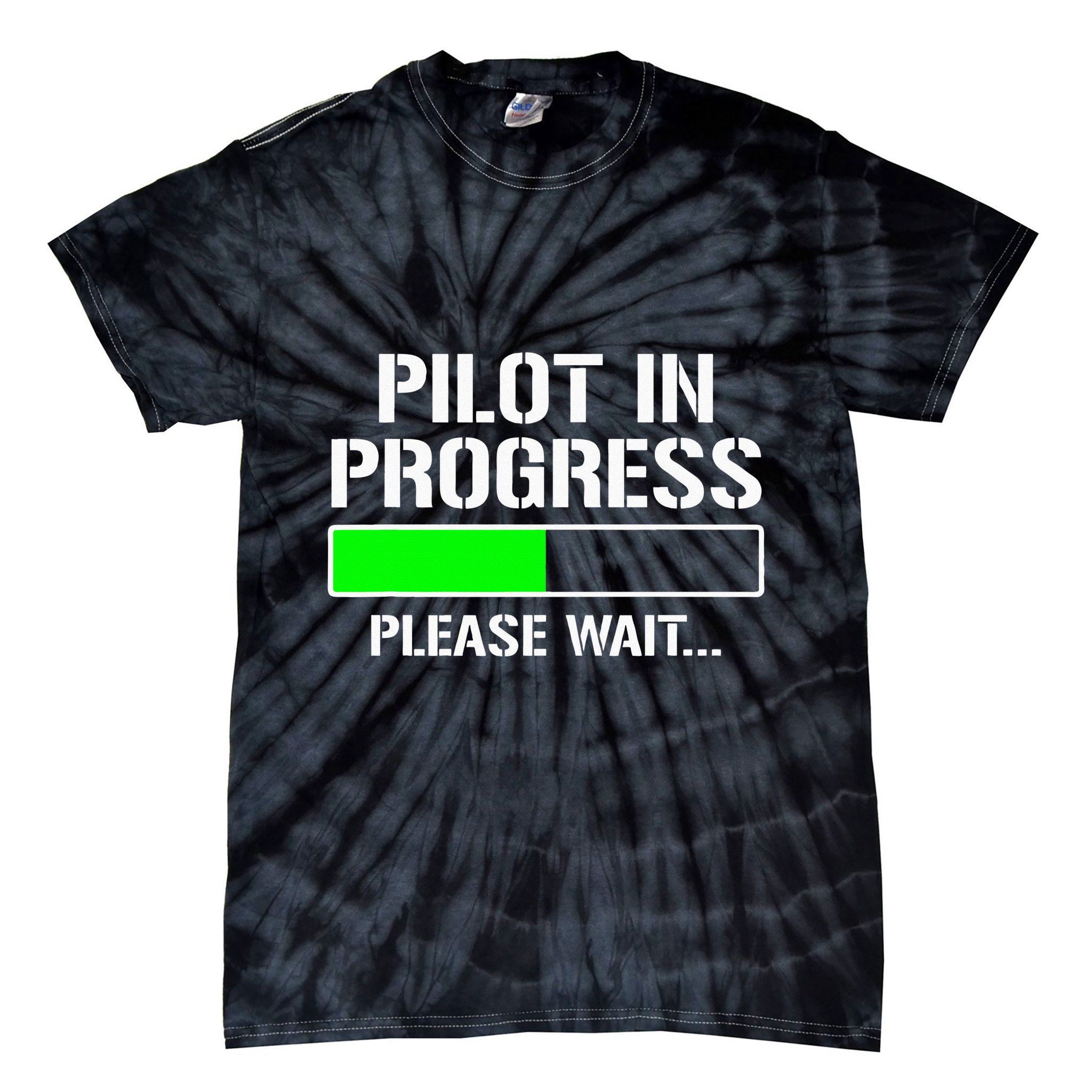 Pilot In Progress Funny Flight School Student Tie-Dye T-Shirt