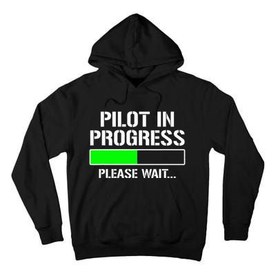 Pilot In Progress Funny Flight School Student Tall Hoodie