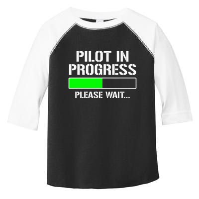 Pilot In Progress Funny Flight School Student Toddler Fine Jersey T-Shirt