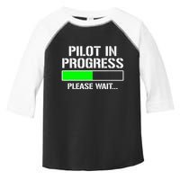 Pilot In Progress Funny Flight School Student Toddler Fine Jersey T-Shirt